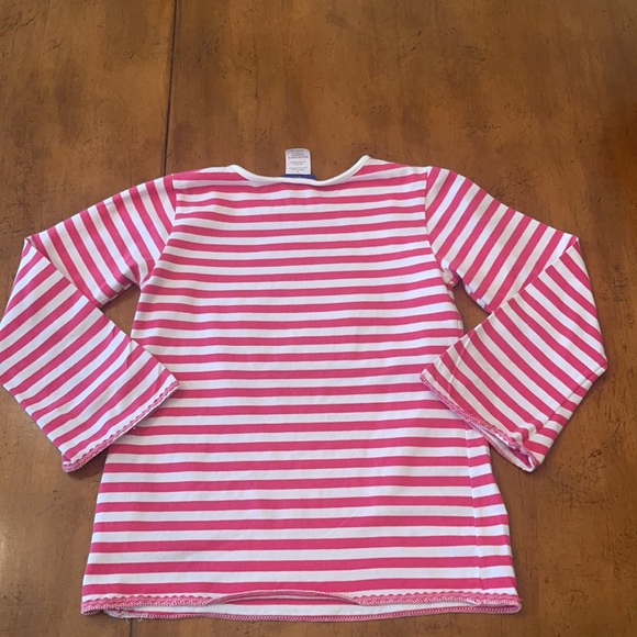 EUC Gingerbread House Applique Pink Striped Long-sleeve shirt - size 4 - Picture 5 of 5